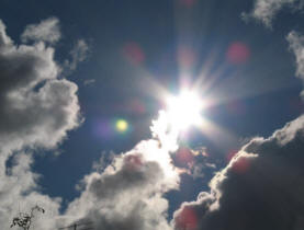 Pitmans Shorthand Christmas Carols: Sun shining through clouds