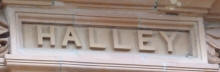 Greenwich Park - South Building - name Halley