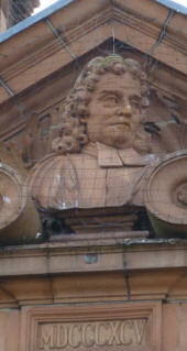 Greenwich Park - South Building, bust of John Flamsteed