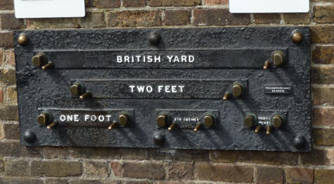 Greenwich Park - Royal Observatory - standard measurements plaque