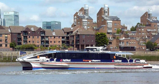 Greenwich - Thames Clipper catamaran
