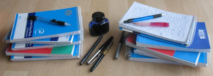 Pens pencils pads