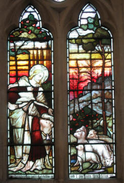 Jesus Good Shepherd - stained glass window Christ Church Chislehurst Kent