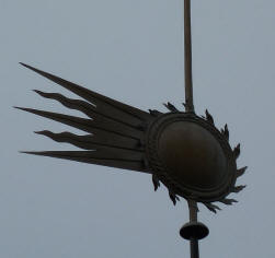 Greenwich Park - Altazimuth building, closeup of weather vane 